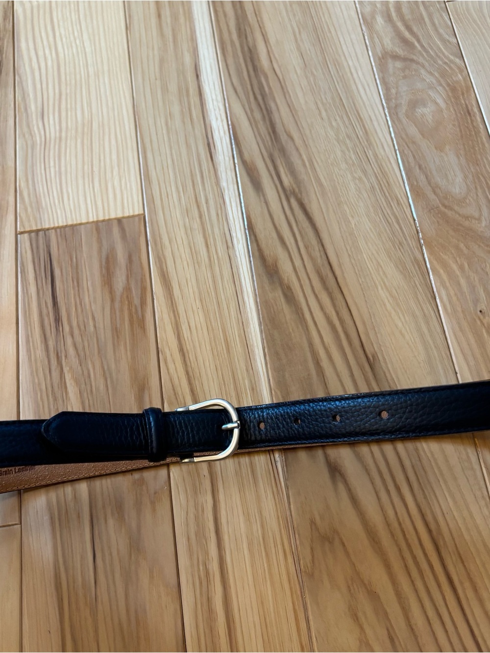 LL Bean Black Leather Belt Size Medium